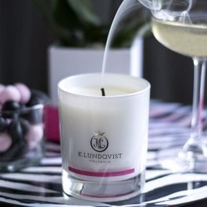 k lundqvist scented candle raspberry