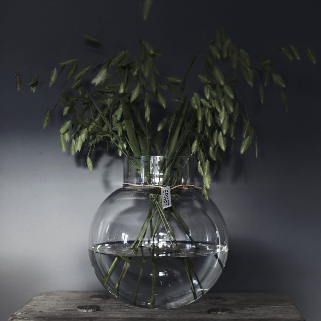 ernst form glass vase round large